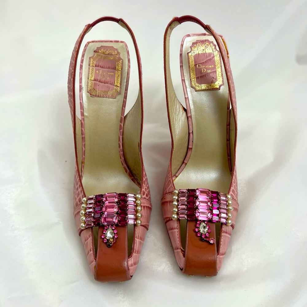 COPY - Dior pink and crystal pumps 39